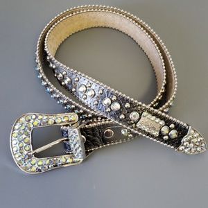 b.b. simon Swarovski studded belt